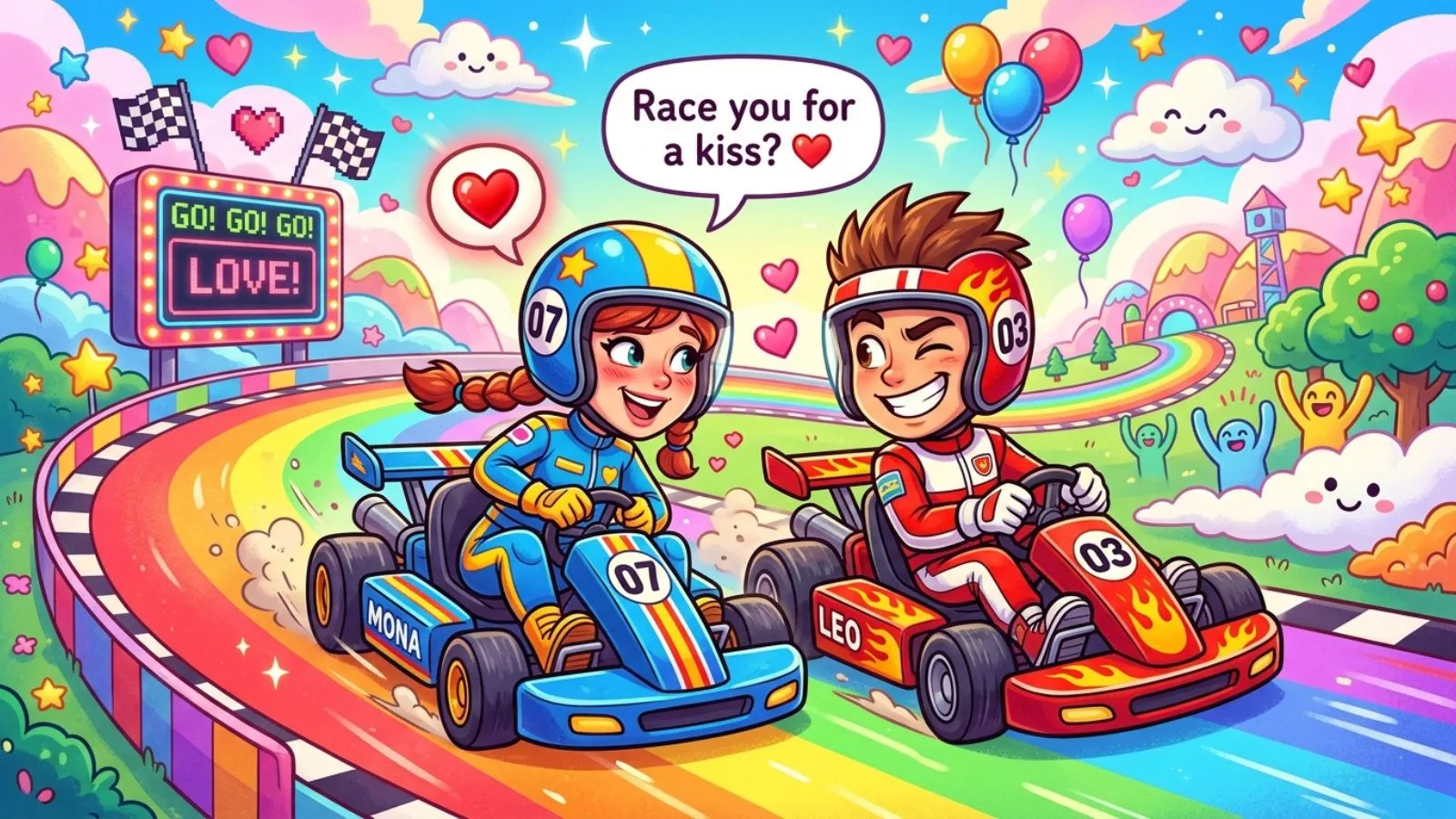 mario kart pick up line