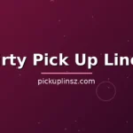 Dirty pick up lines title card with neon lips and a cocktail glass, adults-only vibe