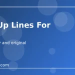 Pick up lines for him title card in deep blue tones