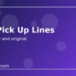 Rizz pick up lines title card in deep purple with neon accents
