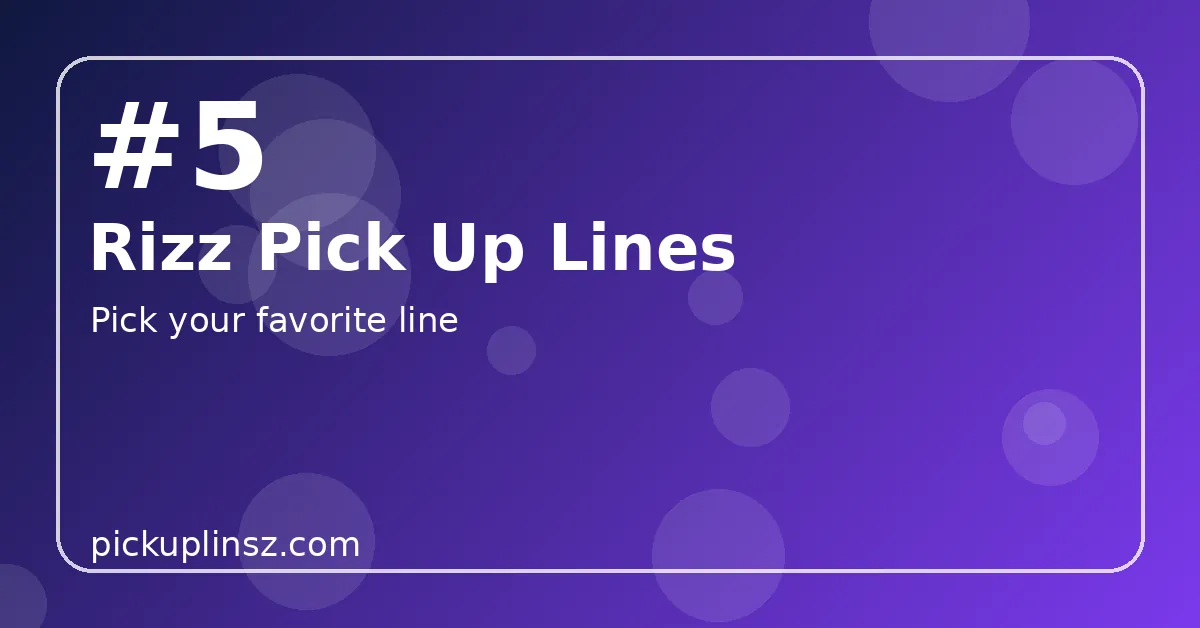 Short rizz one-liner card with minimal modern typography